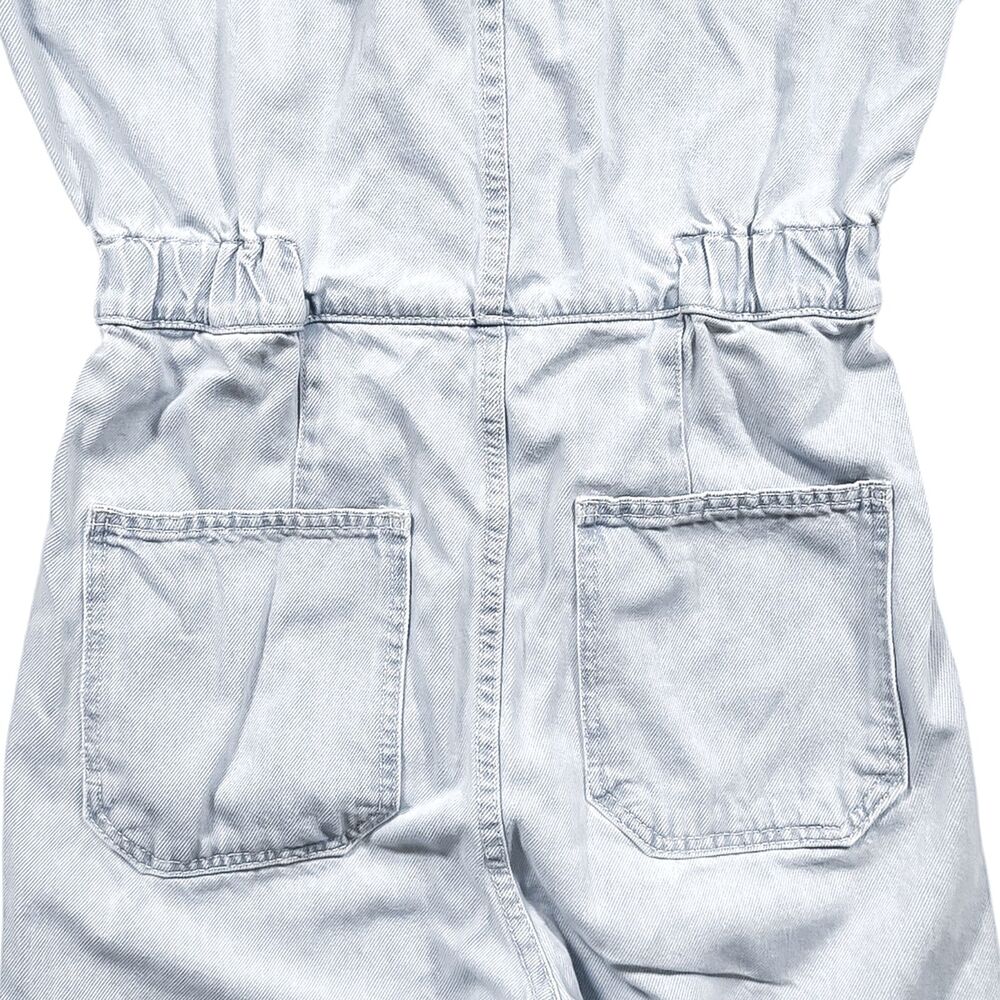 Free People We The Free Marci Jumpsuit XS Denim Light Wash Coveralls Utility - Picture 10 of 10